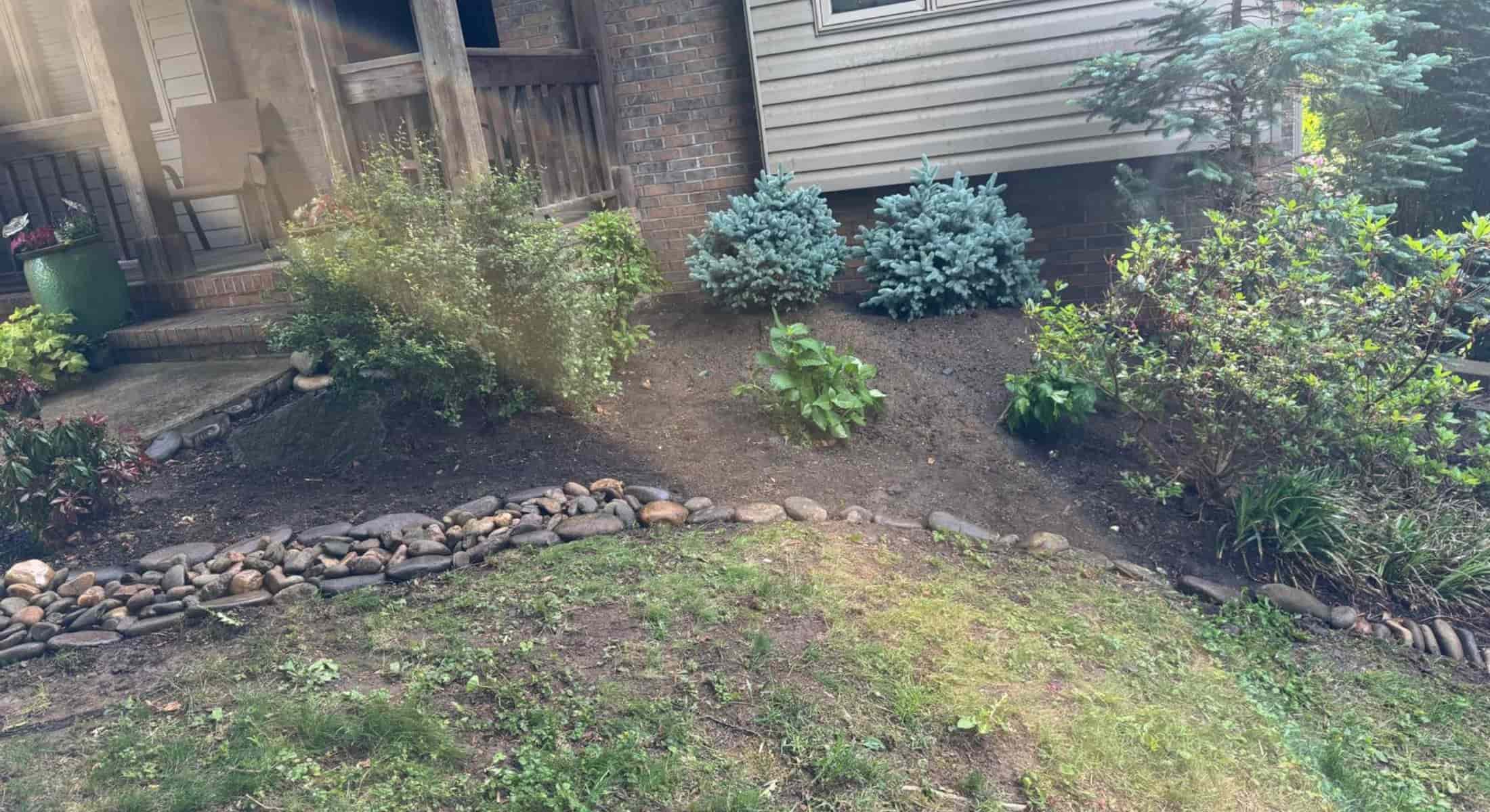 Backyard landscaping transformation Asheville NC