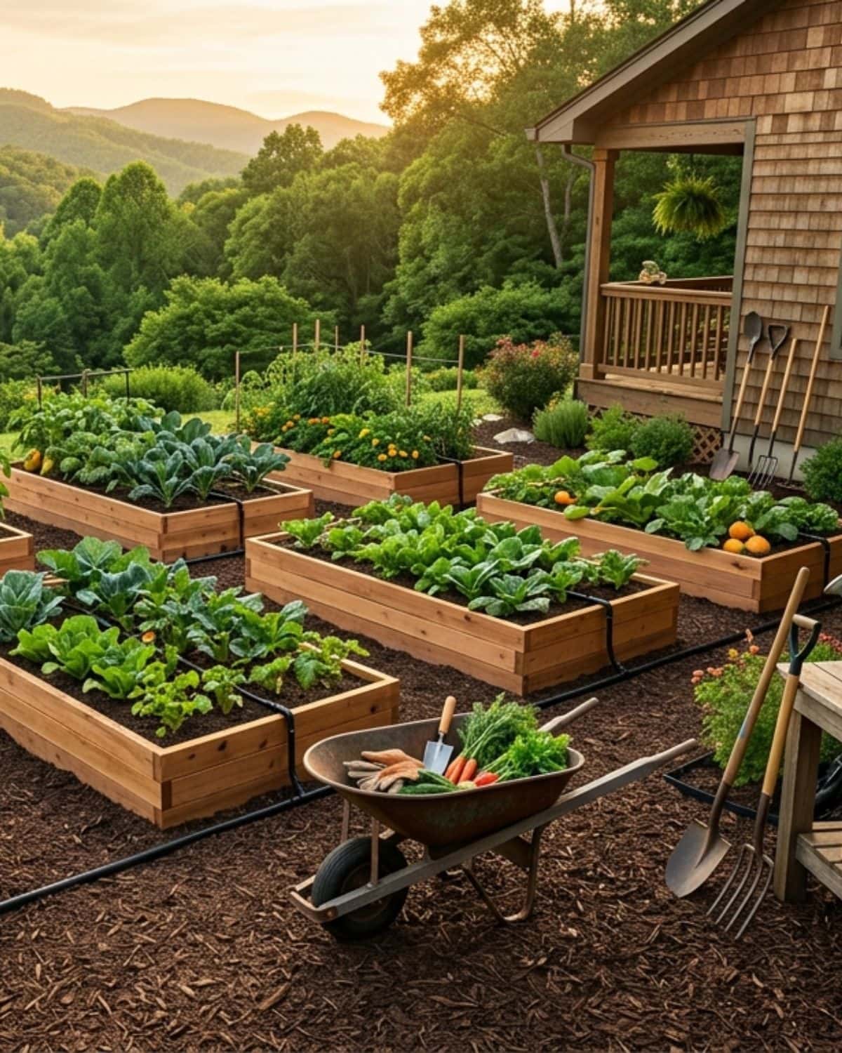 Raised edible garden Asheville NC