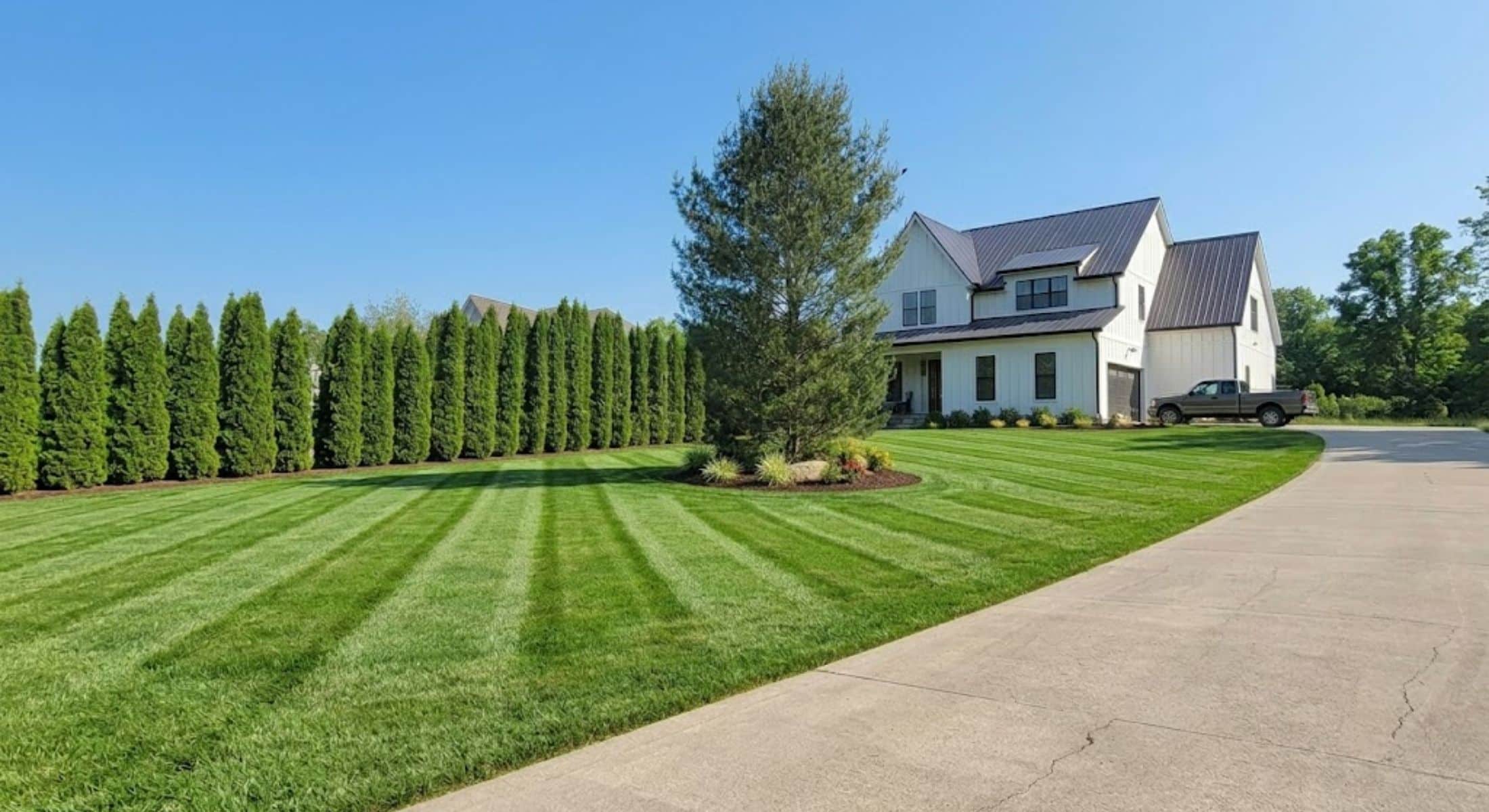 After landscaping Asheville NC by PLG Lawn Services