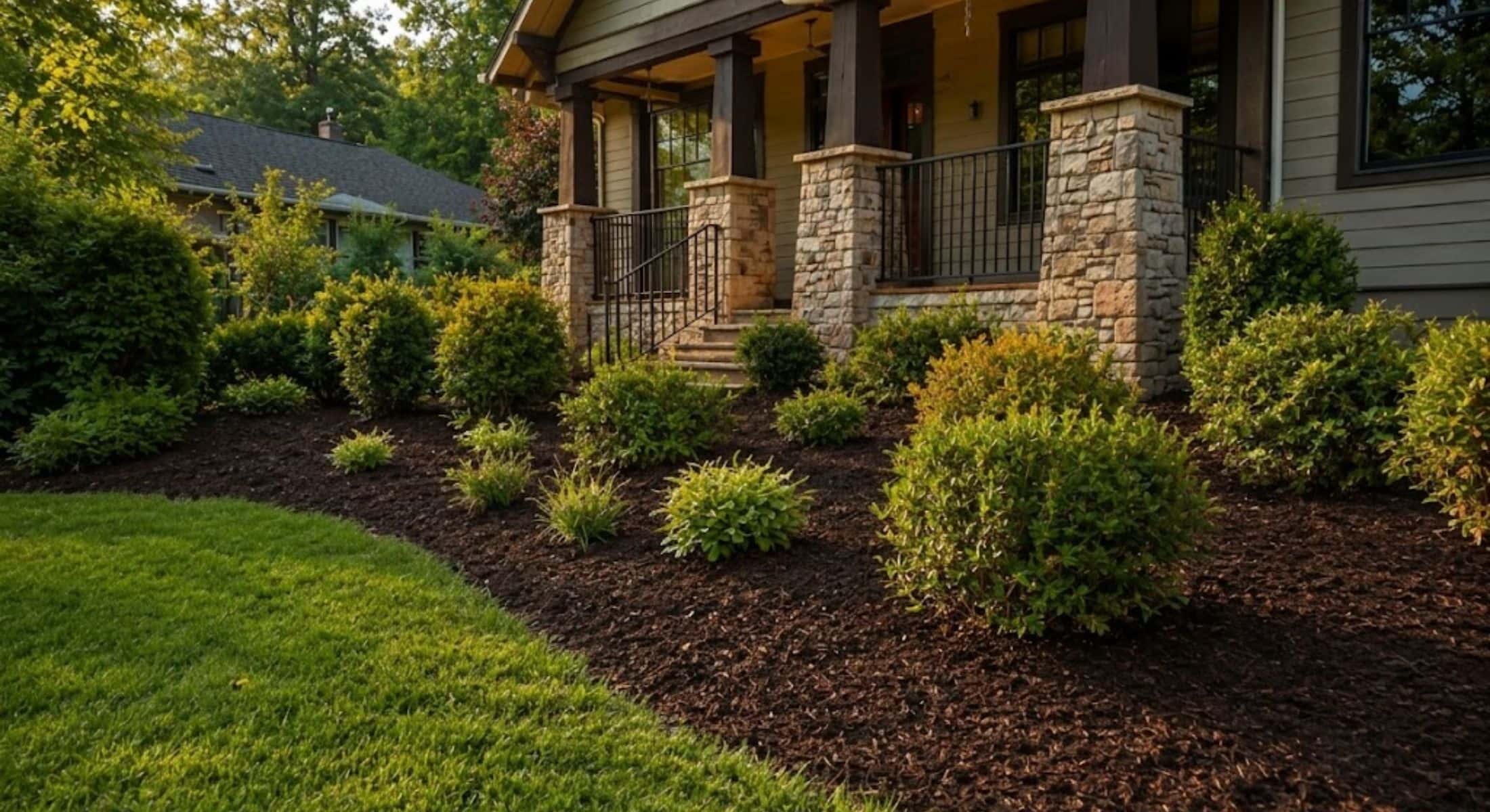 After landscaping Asheville NC by PLG Lawn Services