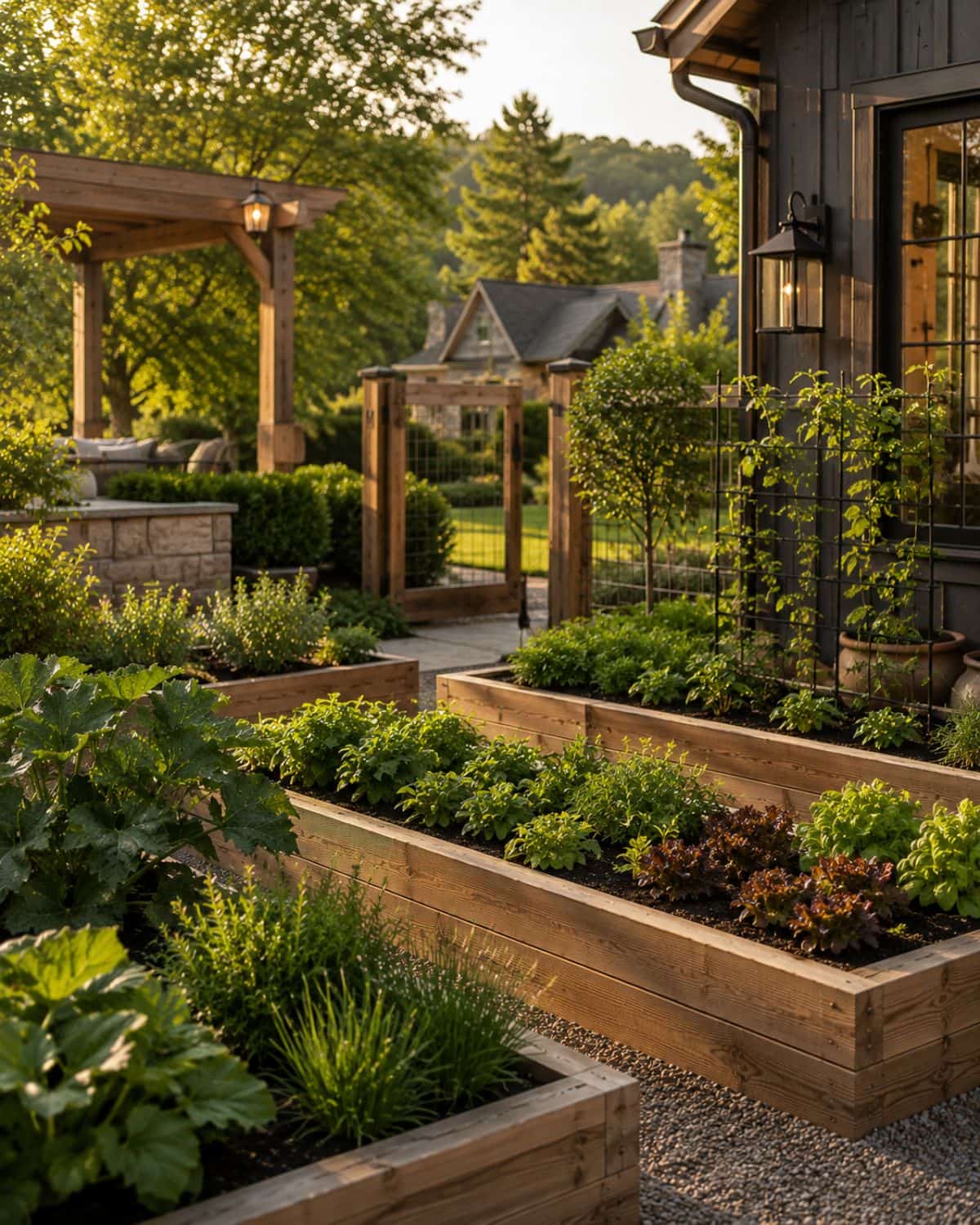 Premium mulching Asheville NC garden bed detail