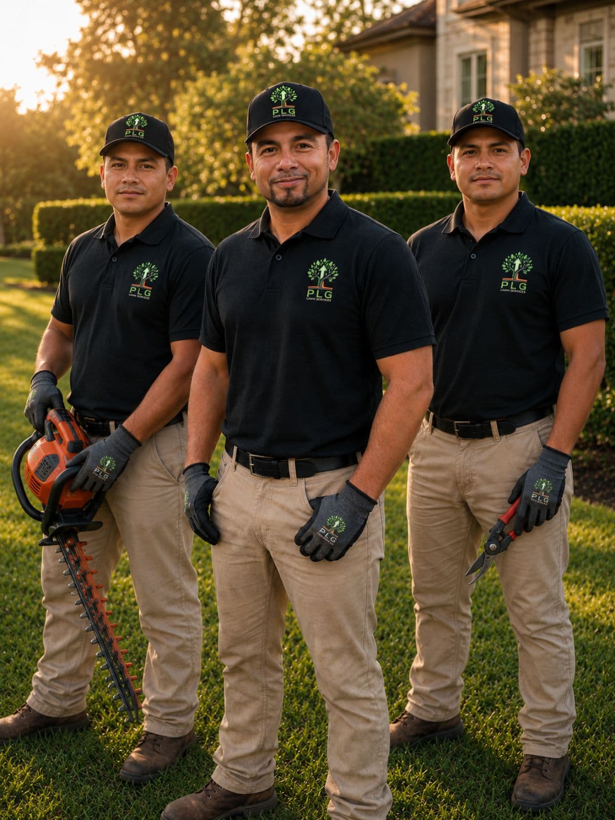 PLG Lawn Services team working in Asheville NC